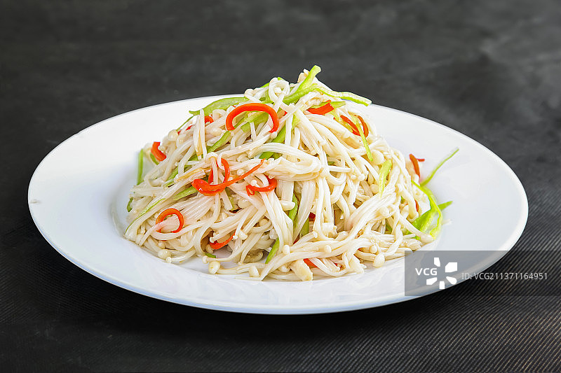 中餐美食-凉拌金针菇图片素材