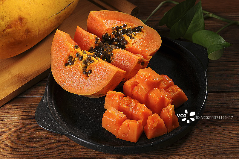 木瓜水果新鲜香甜图片素材