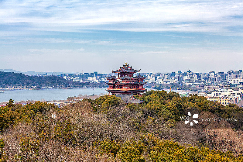 杭州吴山城隍阁图片素材