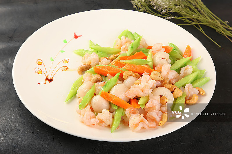 中餐美食-荔枝虾球图片素材