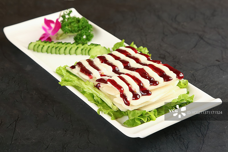 中餐美食-蓝莓山药图片素材