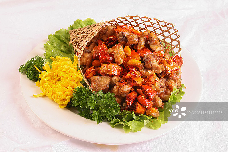 中餐美食-辣子鸡图片素材