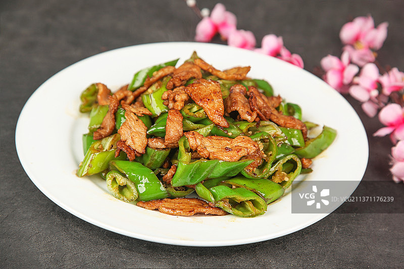 中餐美食-辣椒炒肉图片素材