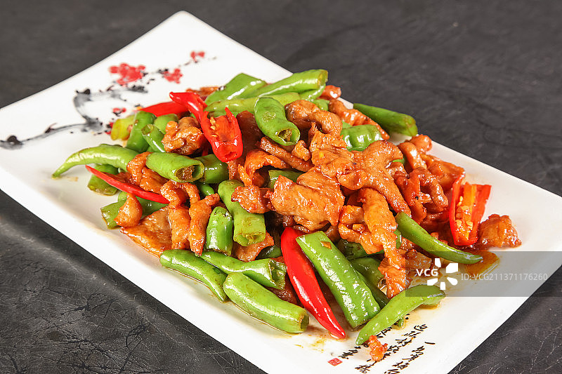 中餐美食-辣椒炒肉图片素材