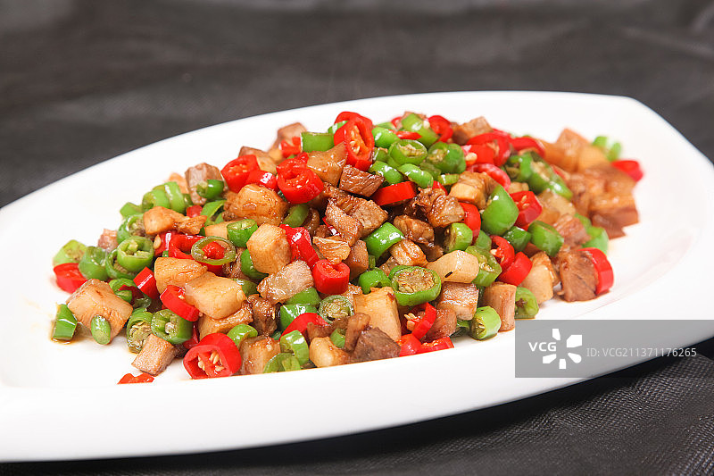 中餐美食-辣椒炒肉图片素材
