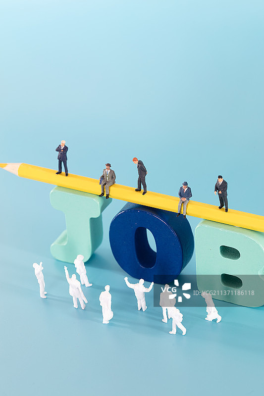 工作上就业的人和失业的人图片素材