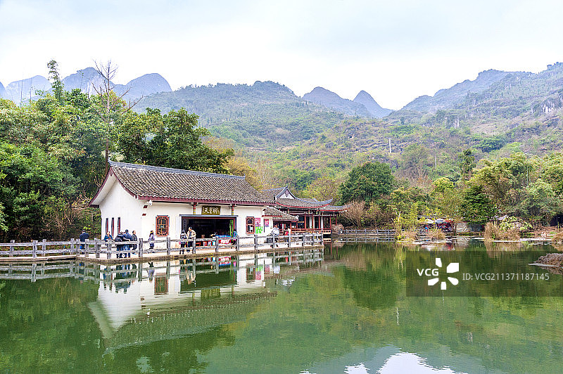 中国贵州安顺天星桥景区天星湖图片素材