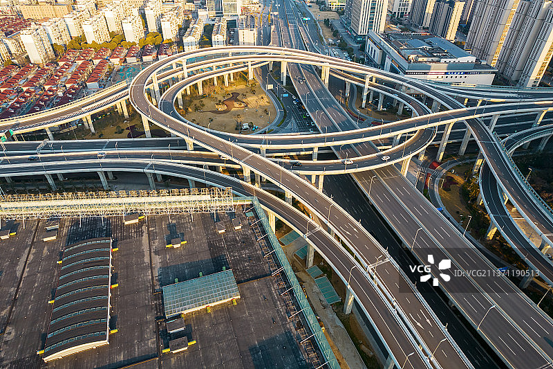 航拍扬州市润扬快速路高架桥图片素材