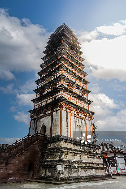 简阳圣德寺白塔图片素材