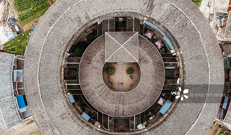 福建永定土楼王子振成楼图片素材