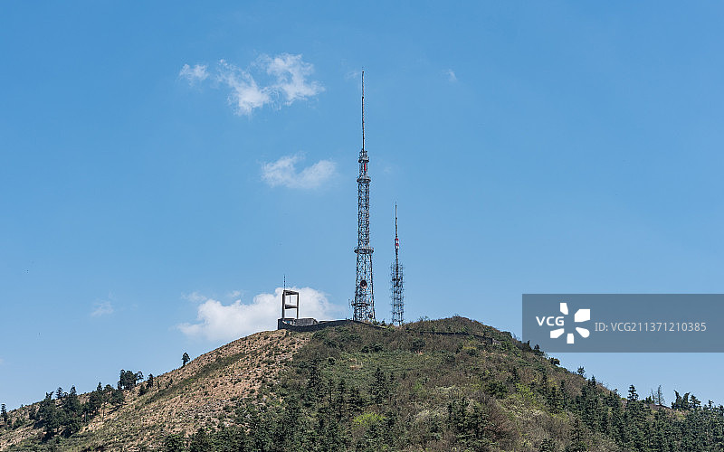 南昌市梅岭洗药湖电池广播发射塔图片素材