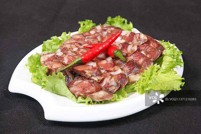 中餐美食-风味腊肠图片素材