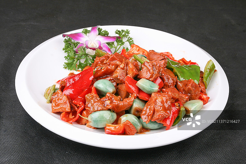 中餐美食-腊八蒜烧驴肉图片素材