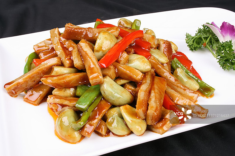 中餐美食-腊八蒜烧肚条图片素材