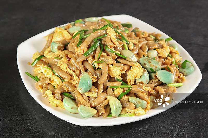 中餐美食-腊八蒜烧莜面图片素材