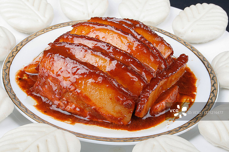 中餐美食-荷叶饼扣肉图片素材