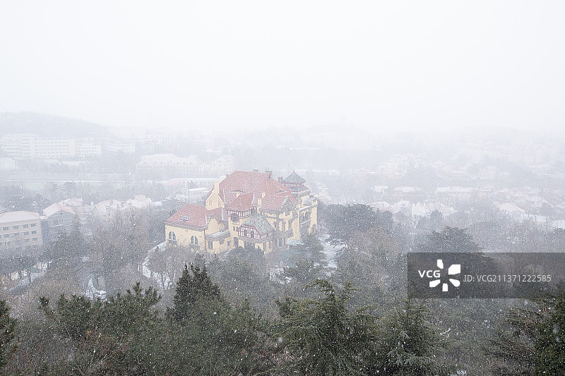 雪中的总督府图片素材