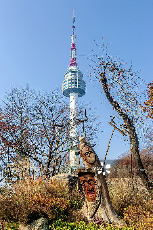 东亚韩国首尔南山公园首尔塔图片素材