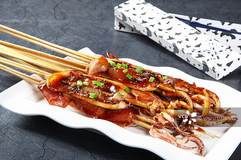 中餐美食-烤鱿鱼图片素材