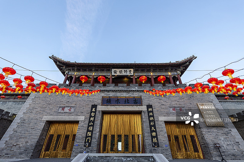 北京密云古北水镇：景区入口（游客服务中心）图片素材