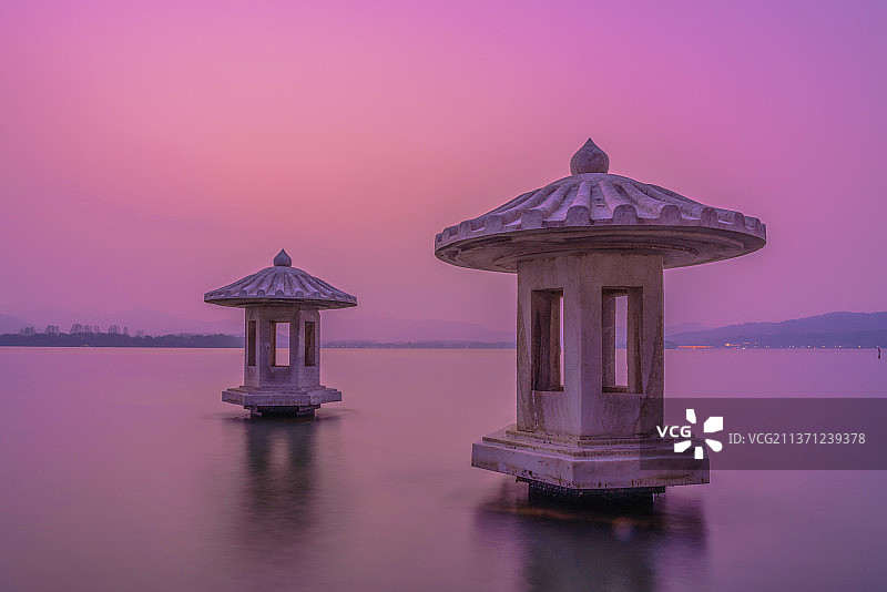 翠光亭夜色图片素材