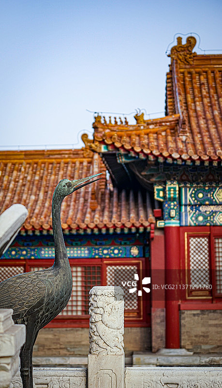 故宫铜鹤图片素材