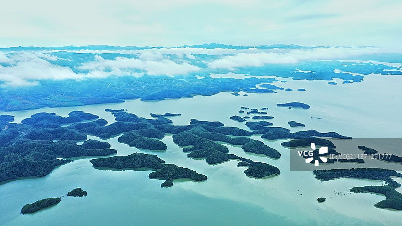 湖北省丹江口库区:千岛如画图片素材