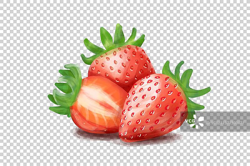 手绘插画蔬果系列草莓图片素材