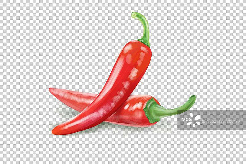 手绘插画蔬果系列辣椒图片素材
