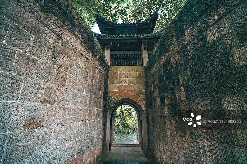 奇胜门+重庆市合川区钓鱼城景区图片素材