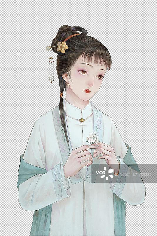 红楼梦金陵十二钗人物古风插画图片素材