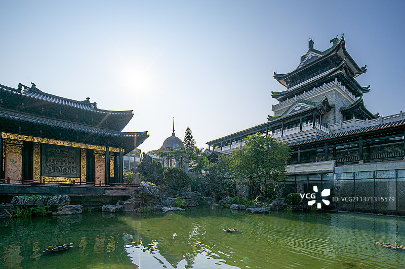 中国广州粤剧艺术博物馆古建筑图片素材