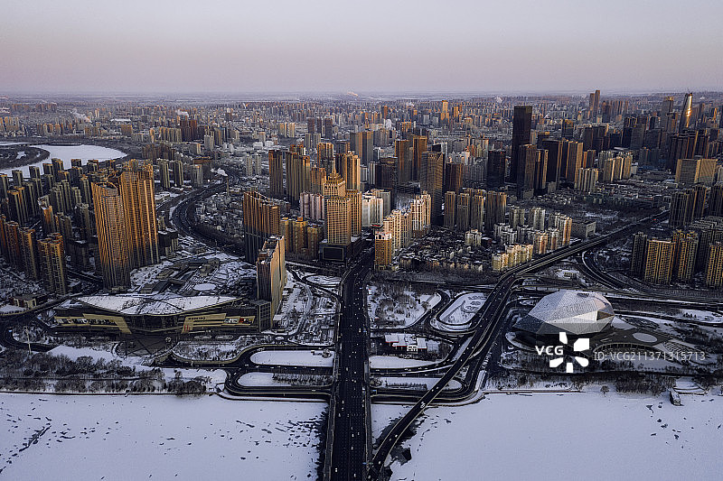 雪后的沈阳图片素材