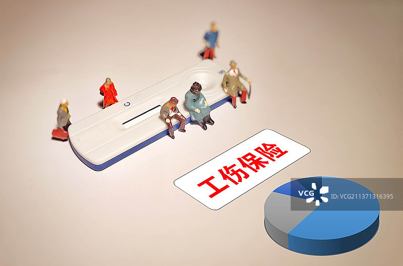 社会保障卡与医保医疗保险概念：工伤保险图片素材