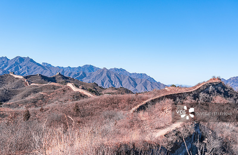 中国北京蟠龙山长城的风景图片素材