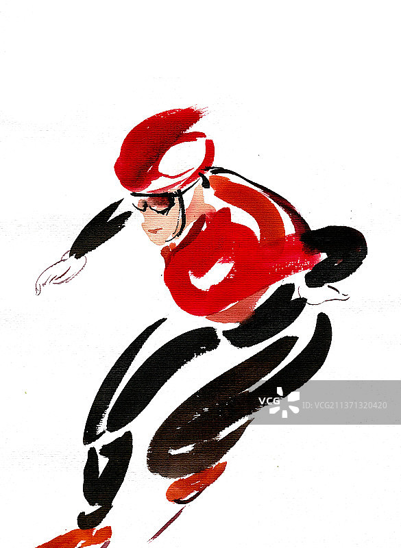 滑冰运动员图片素材