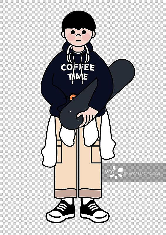 滑板少年图片素材