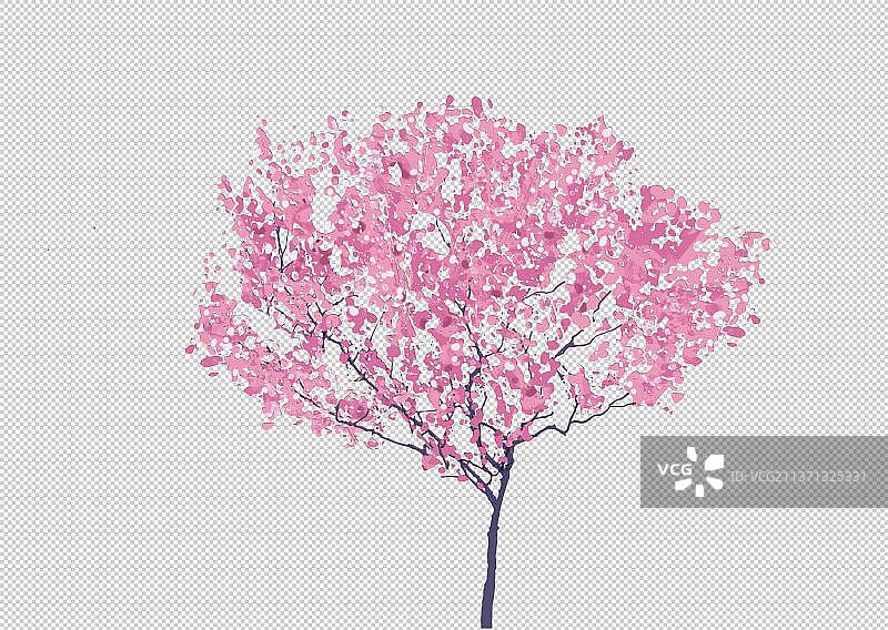 桃花桃树林图片素材