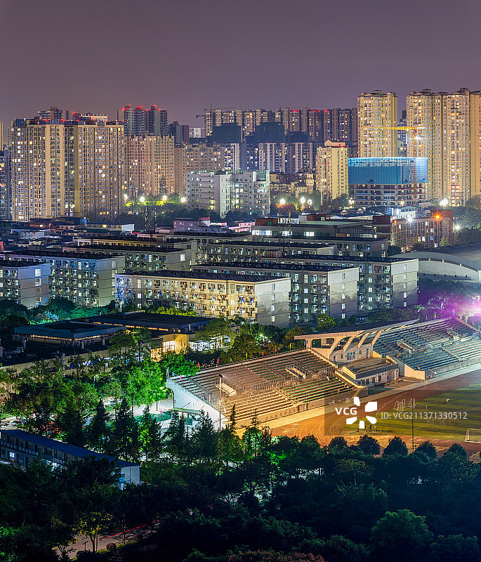 西南石油大学夜景图片素材
