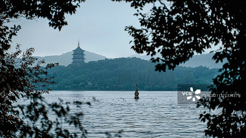 西湖一景图片素材