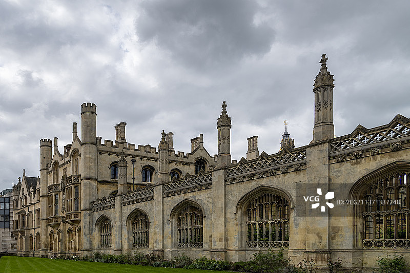 英国英格兰剑桥郡，剑桥大学校园图片素材