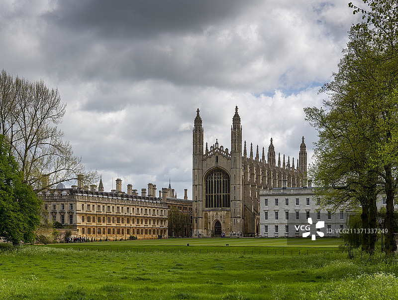 英国英格兰剑桥郡，剑桥大学校园图片素材