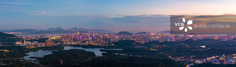 深圳全景城市风光图片素材