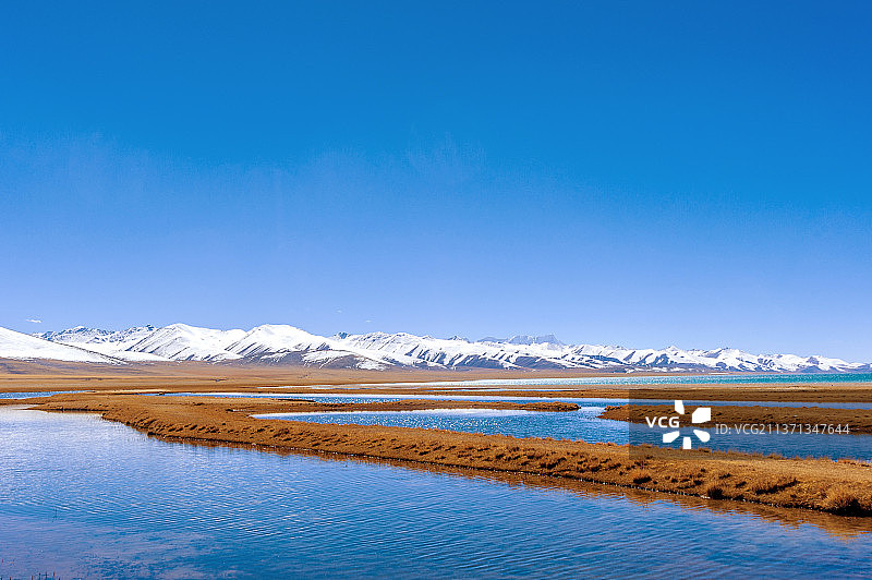 中国西藏拉萨圣湖纳木错图片素材