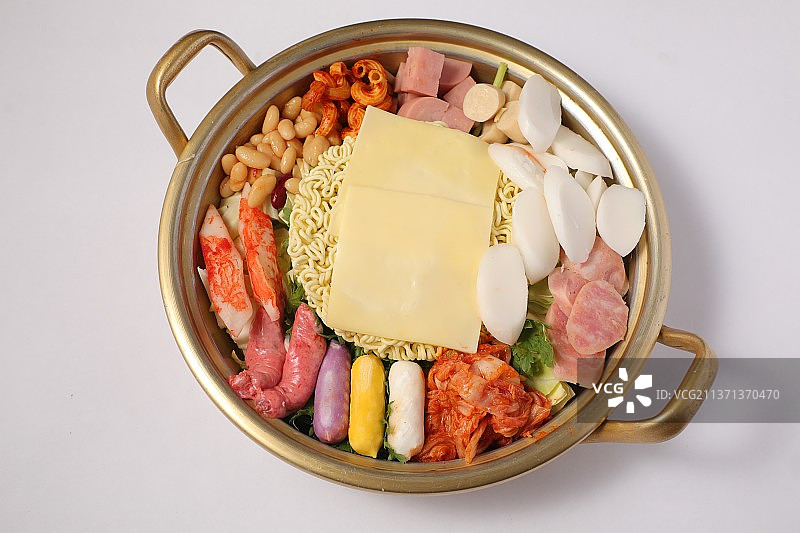 部队火锅菜谱图片素材