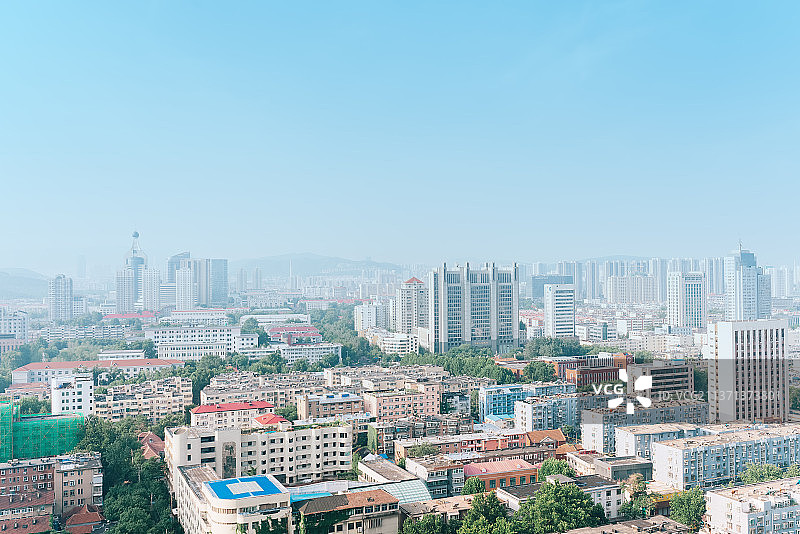 山东省济南市市中区老商埠景区天桥区城市建筑航拍视角图片素材