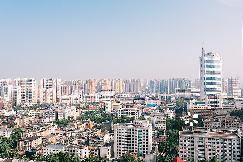 山东省济南市市中区老商埠景区天桥区城市建筑航拍视角图片素材