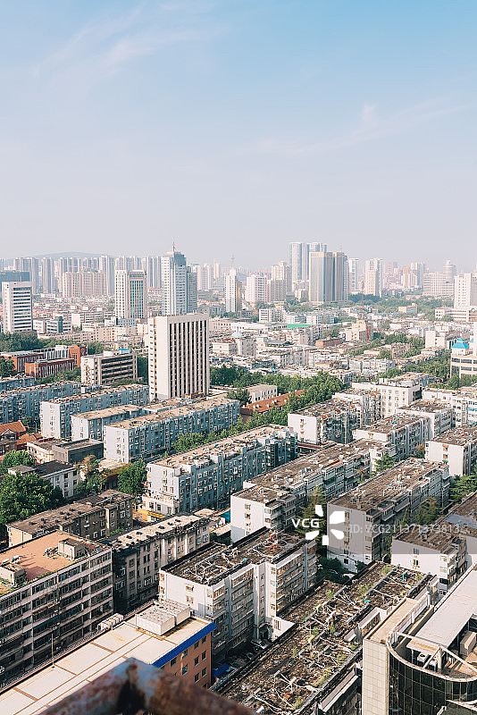 山东省济南市市中区老商埠景区天桥区城市建筑航拍视角图片素材