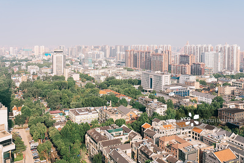 山东省济南市市中区老商埠景区天桥区城市建筑航拍视角图片素材