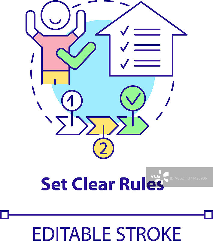 清晰规则概念图标图片素材